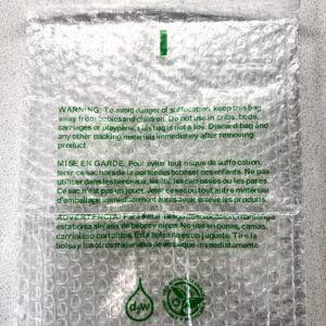 Resealable Bag with suffocation Warning
