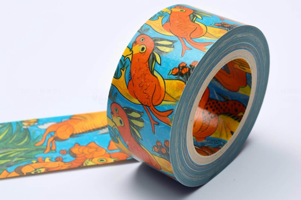 water activated tape printed